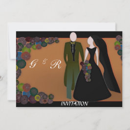 Elegant Gothic Wedding Einladung