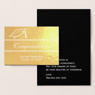 Elegant Graduate Herzlichen Glückwunsch Folienkarte