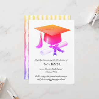 Elegant Graduation Announcement Card Einladung