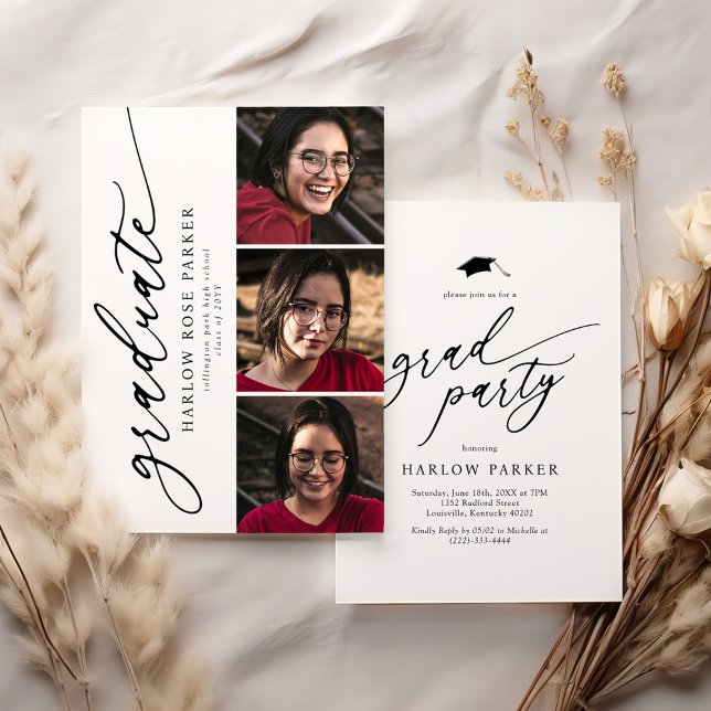 Elegant Graduation Announcement & Party Invite Einladung (Von Creator hochgeladen)