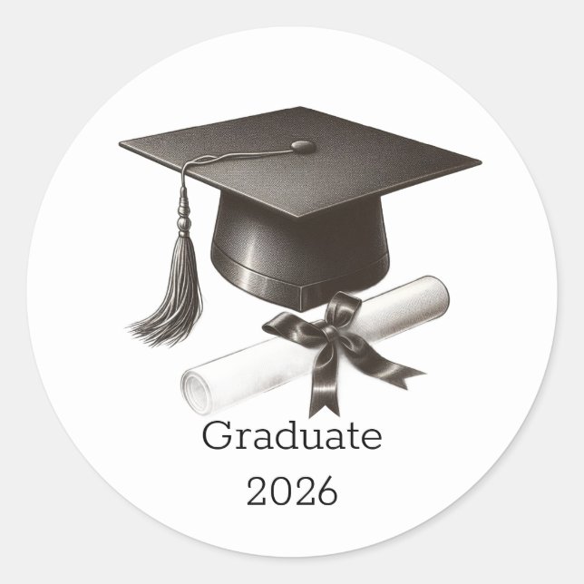 Elegant Graduation Envelope Seal Sticker (Vorderseite)