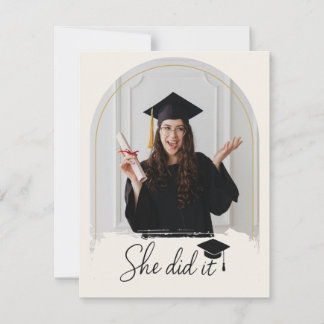 Elegant Graduation | Modern Grad Thank You Card Dankeskarte