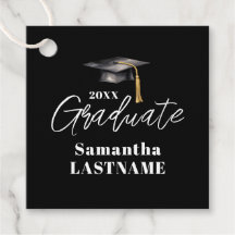 Elegant Graduation Party Thank You Favor Tags