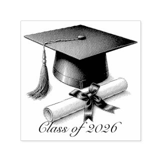 Elegant Graduation Self Inking Rubber Stamp Permastempel