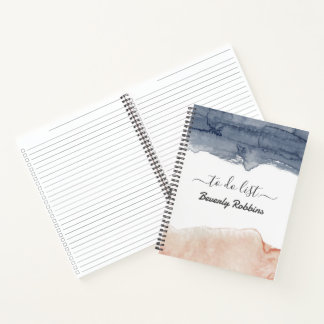Elegant, grau und rosa Personalisiert zu führen Notizbuch