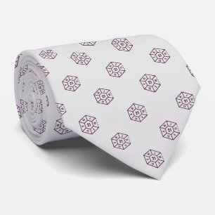 Elegant Gray Burgundy Number Dice Krawatte
