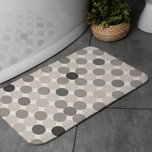 Elegant Gray Geometric Bath Mat for Guest Baths Badematte (Von Creator hochgeladen)