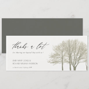 ELEGANT GRAY GOLD FALL AUTUMN TREIBEN DANK EINLADUNG