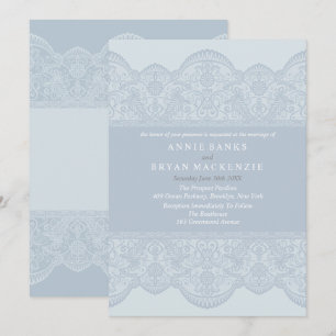 Elegant Gray Lace Wedding Einladungen