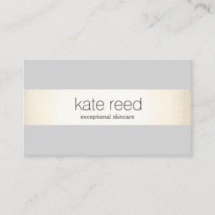 Elegant Gray Modern Gold gestreift Visitenkarte