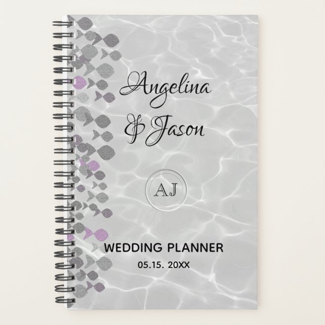 Elegant Gray Wedding Planer (Vorderseite)