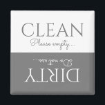 Elegant Gray | weiß | Geschirrspüler Magnet<br><div class="desc">Ein perfekter Geschirrspüler sauber/schmutzig Magnet, der allen helfen wird, die sich fragen, ob die Geschirr sauber oder schmutzig sind! Dieser Magnet ist ideal für viele Haushalte, er ist leicht editierbar und kommt mit dem Template 'Clean, bitte leere... und Dirty, verwende nicht ... ' in stylish grau und weiß mit Drehbuch...</div>