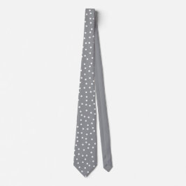 Elegant Gray White Dots Pattern Groom Gift Krawatte