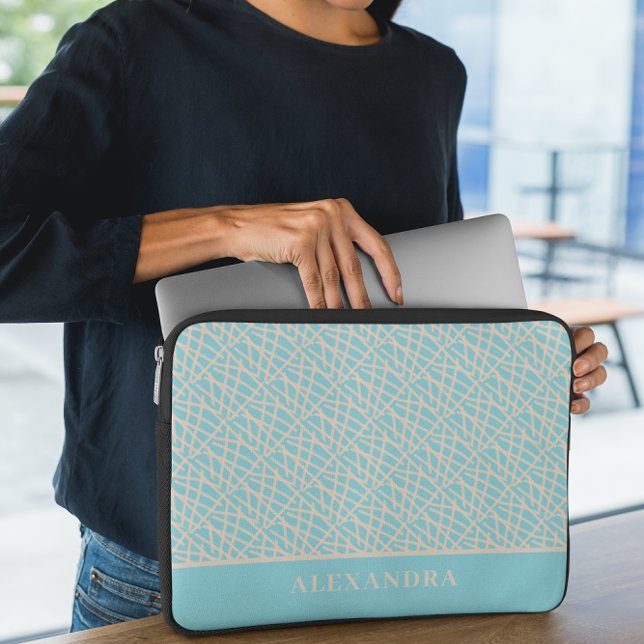 Elegant Green Abstrakt Laptopschutzhülle (Von Creator hochgeladen)