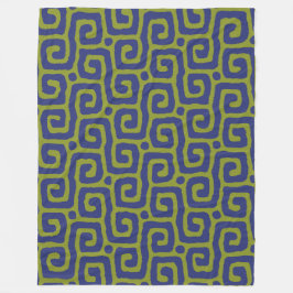 Elegant Green &blue Abstract pattern Fleecedecke