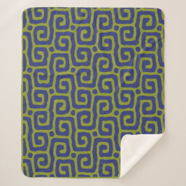 Elegant Green &blue Abstract pattern Sherpadecke