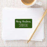 Elegant Green Christmas Custom Family Address Adressaufkleber<br><div class="desc">Elegante Green Christmas Custom Family Address Label Fügen Sie einfach Ihre eigenen Details hinzu,  um ein lustiges personalisiertes Adressetikett zu machen.</div>
