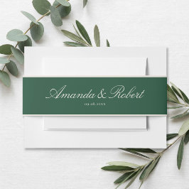 Elegant Green Classy Wedding Einladungsbanderole