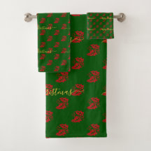 Elegant Green Custom Christmas Holly