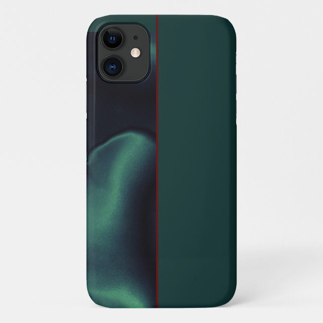 Elegant Green Floral iPhone Case (Rückseite)