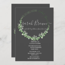 ELEGANT GREEN & GRAY FOLIAGE VIRTUAL BRAUTPARTY
