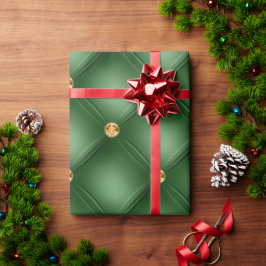 Elegant Green Jewels Bling Sparkle Chic Geschenkpapier