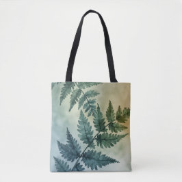 Elegant Green Leaf Tote Bag
