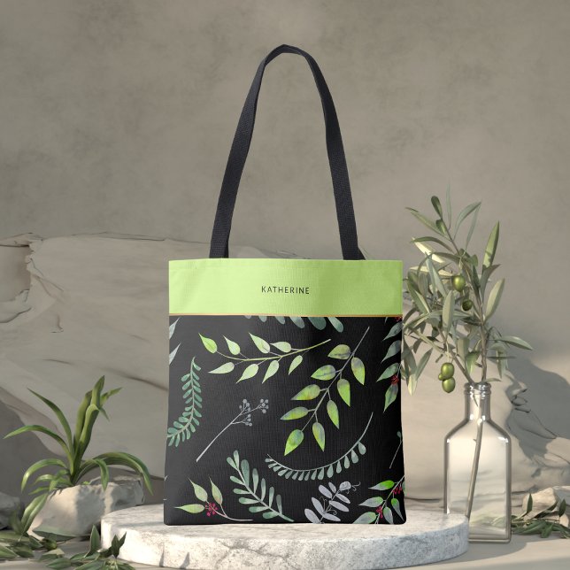 Elegant Green Leaves Pattern Classy Trendy (Von Creator hochgeladen)