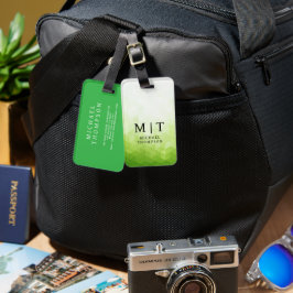 Elegant Green Light geometric Background Gepäckanhänger