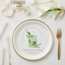 Elegant Green Margarita Cocktail Bridal Shower