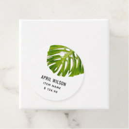 ELEGANT GREEN MONSTERA LEAF FOLIAGE PREIS GESCHENKANHÄNGER