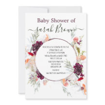 ELEGANT GREEN, ORANGE, RED & WINE BABY DUSCHE