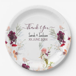 ELEGANT GREEN, ORANGE, RED & WINE BABY DUSCHE PAPPTELLER