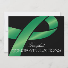 Elegant Green Ribbon Transplantation Herzlichen Gl