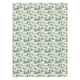 Elegant Green Toile Französisch Land Weihnachten Tischdecke