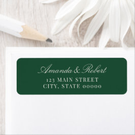 Elegant Green Wedding Return Address
