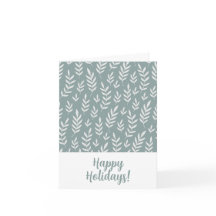 ELEGANT GREEN WHITE HAPPY HOLIDAYS Business LOGO