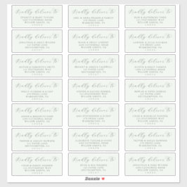 Elegant Greenerate Coordinate Guest Address Labels