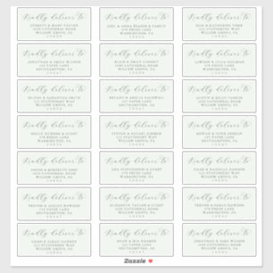 Elegant Greenerate Coordinate Guest Address Labels