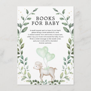 Elegant Greenerity Lamb Spring Sheep Books for Bab Begleitkarte