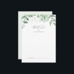 Elegant Greenerity Wedding Advice Card Hinweiskarte<br><div class="desc">Diese elegante Grödner Hochzeitsberatungskarte eignet sich perfekt für eine einfache Hochzeit und kann für jede Veranstaltung verwendet werden. Das moderne und elegante Design besticht durch eine natürliche botanische Anordnung von Eukalyptus, Blätter und Pflanze mit einem subtilen, grün-grünen Aquarellwaschakzent. Diese Ratschläge können als Gästebuchalternative für Hochzeitsempfang, Brautparty, Babydusche oder Abschlussfeier verwendet...</div>