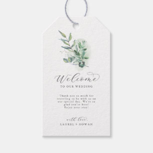 Elegant Greenerity Wedding Begrüßungstags Geschenkanhänger