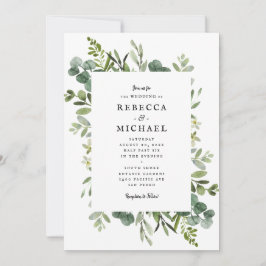 Elegant Greenerity Wedding Einladung