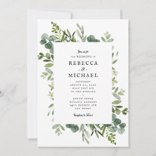 Elegant Greenerity Wedding Einladung