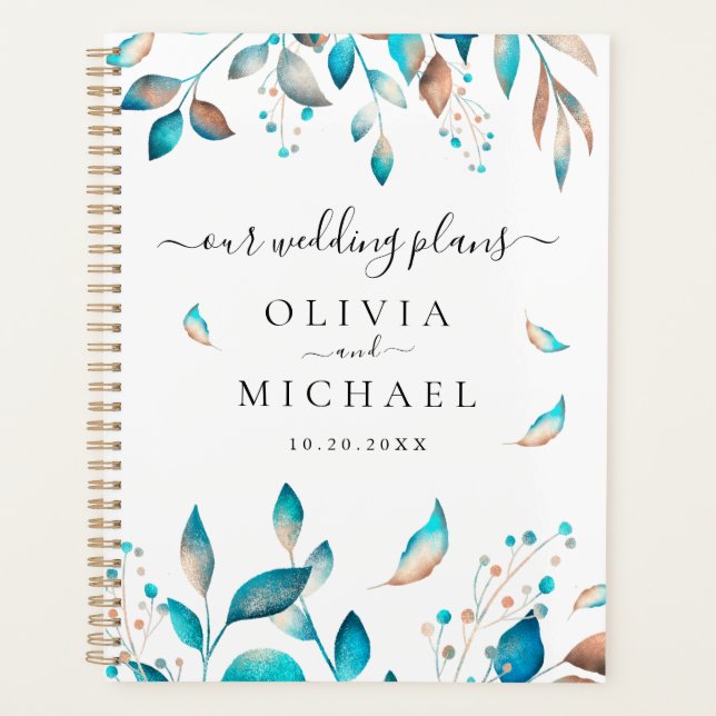 Elegant Greenerity Wedding Planer (Vorderseite)