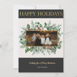 Elegant Greenerity Weihnachtskarte Einladung