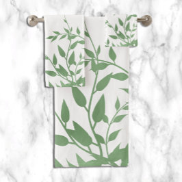 Elegant Greenery Badhandtuch Set