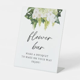 Elegant Greenery Blume Bar Sockelschild