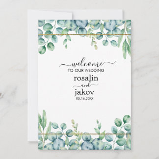 Elegant Greenery Botanical wedding Einladung