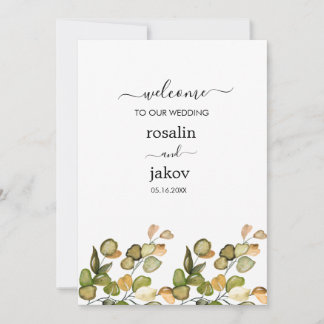 Elegant Greenery Botanical wedding Einladung